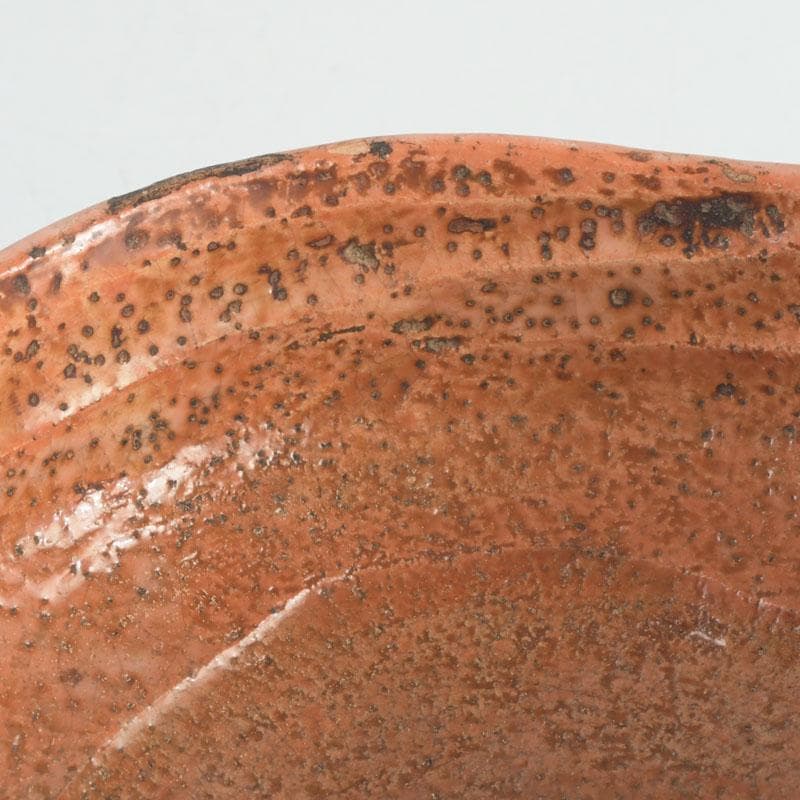 茶道具　芳幽軒　加藤石春作　赤楽茶碗　共布共箱　V　9429