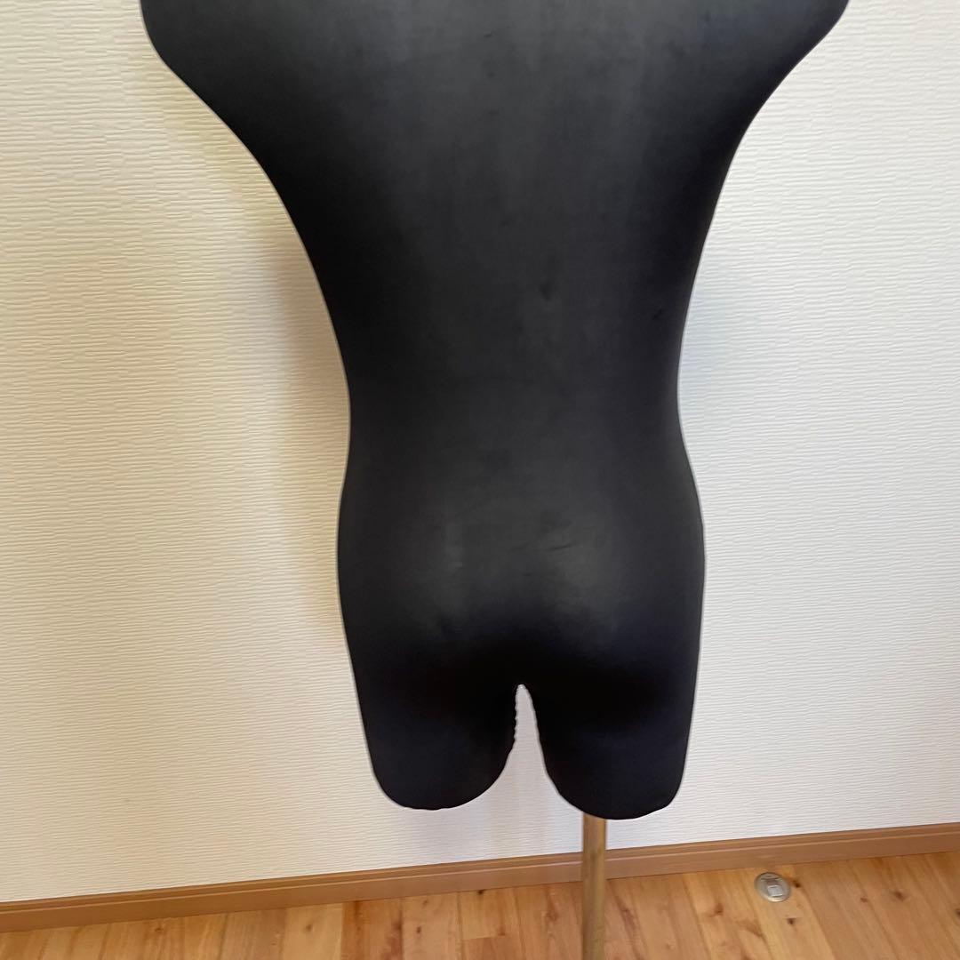 マネキン 金属スタンド付 ブラックxシルバー 持ち運び楽々 軽量タイプ