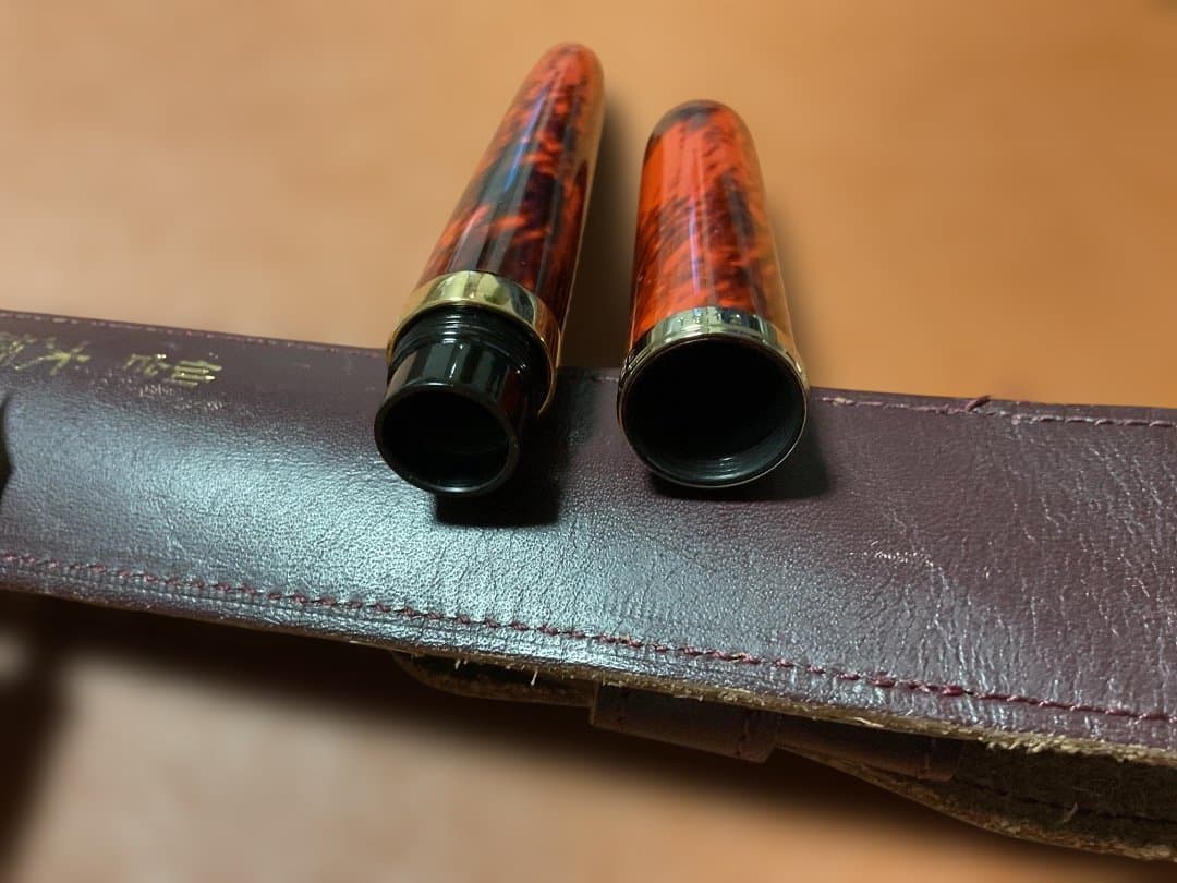 大橋堂　万年筆　エボナイト　ペン先21K ケースつき