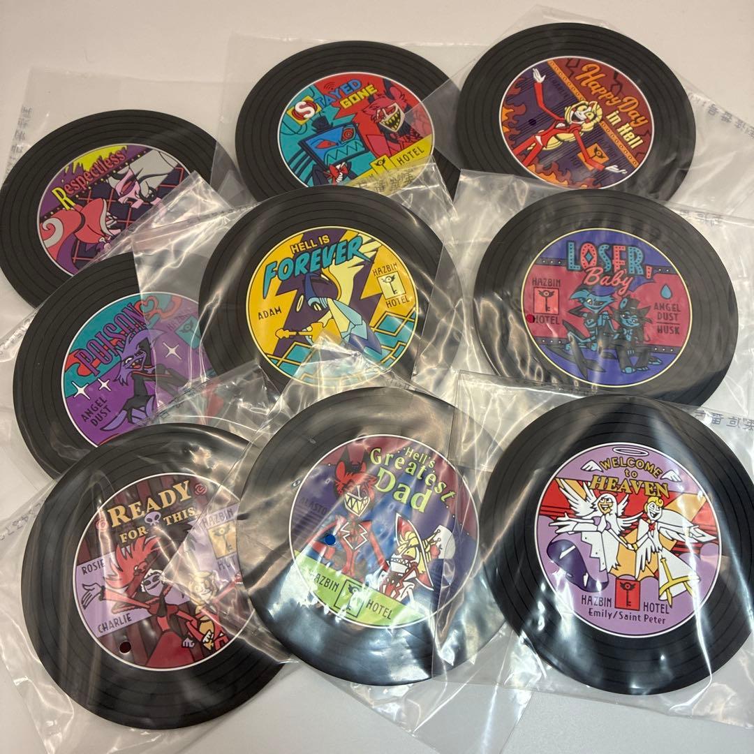 一番くじ ハズビンホテル G賞 レコード風ラバーコースター 9種 コンプセット