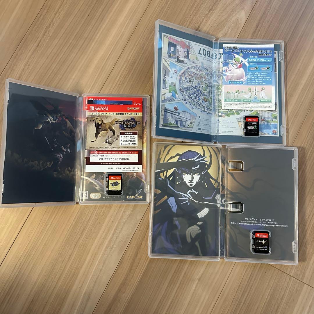 【動作品】Switch lite本体 ソフト3本付き ※本体傷あり