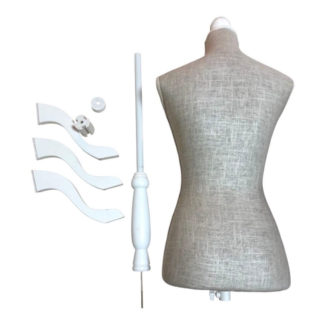 布製　女性用トルソー 高さ調整可能　ホワイト