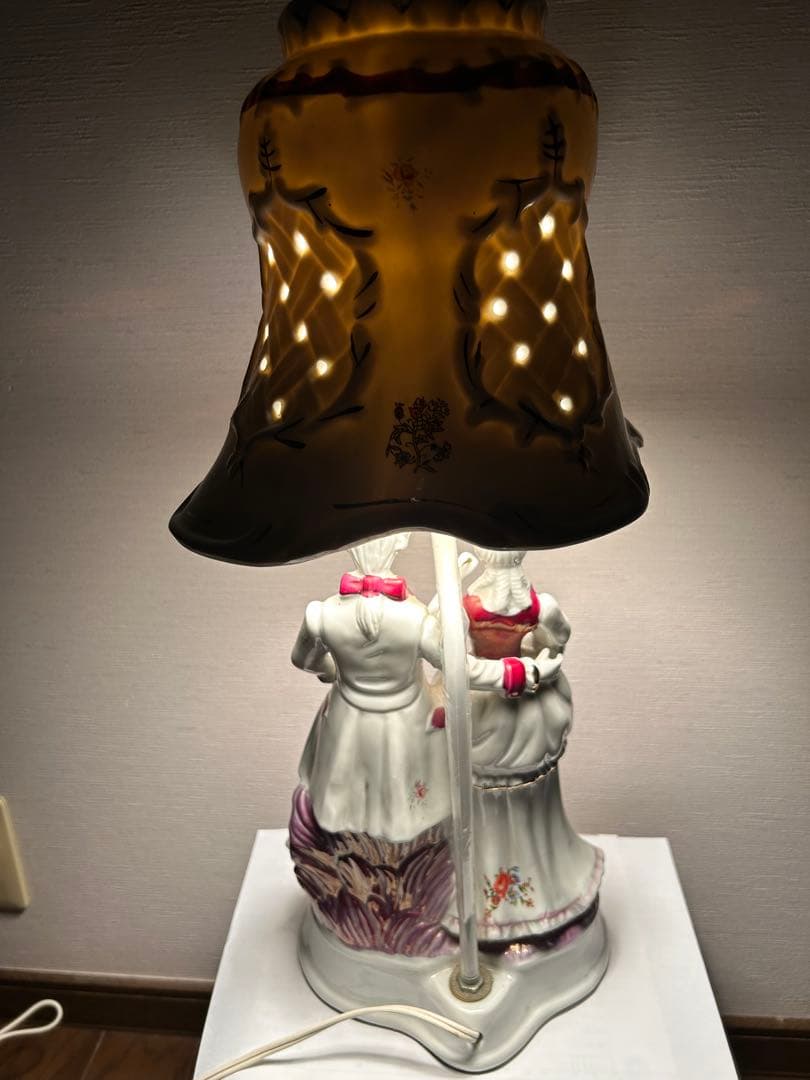 陶器製人形ランプ 約50cm