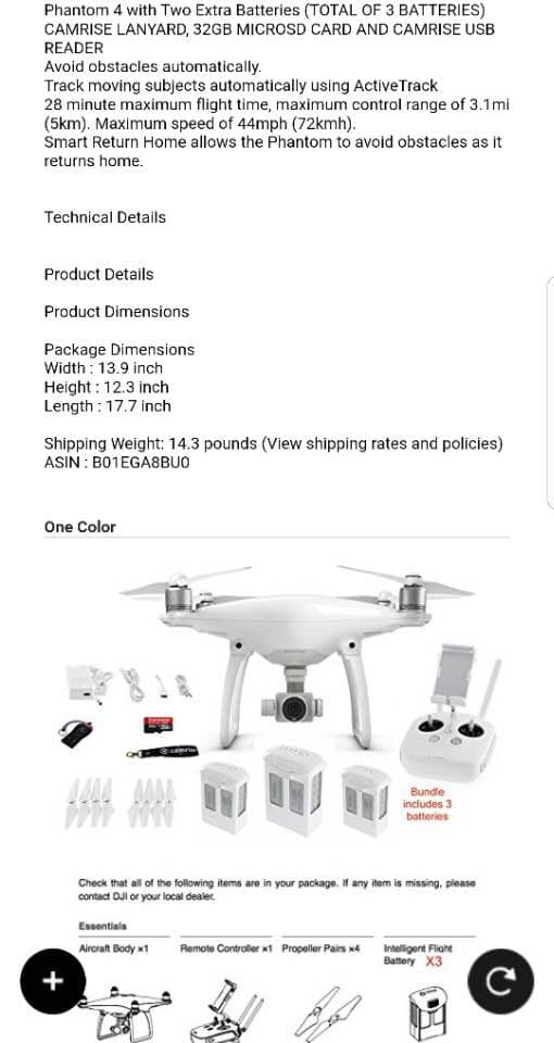 DJI phabtom4 3バッテリー付き full packge(内容参照)