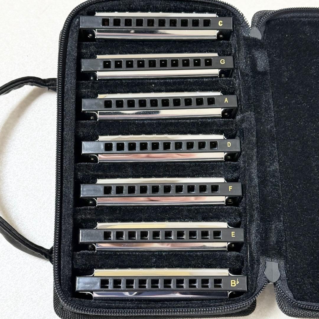 美品 Fender BLUES DELUXE ハーモニカ 7本セット ケース付