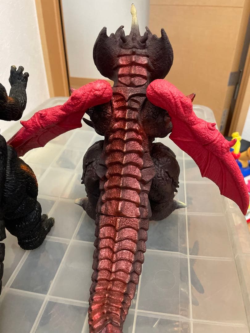 バーニングゴジラ　デストロイヤ集合体　完全体セット　ソフビ　当時物