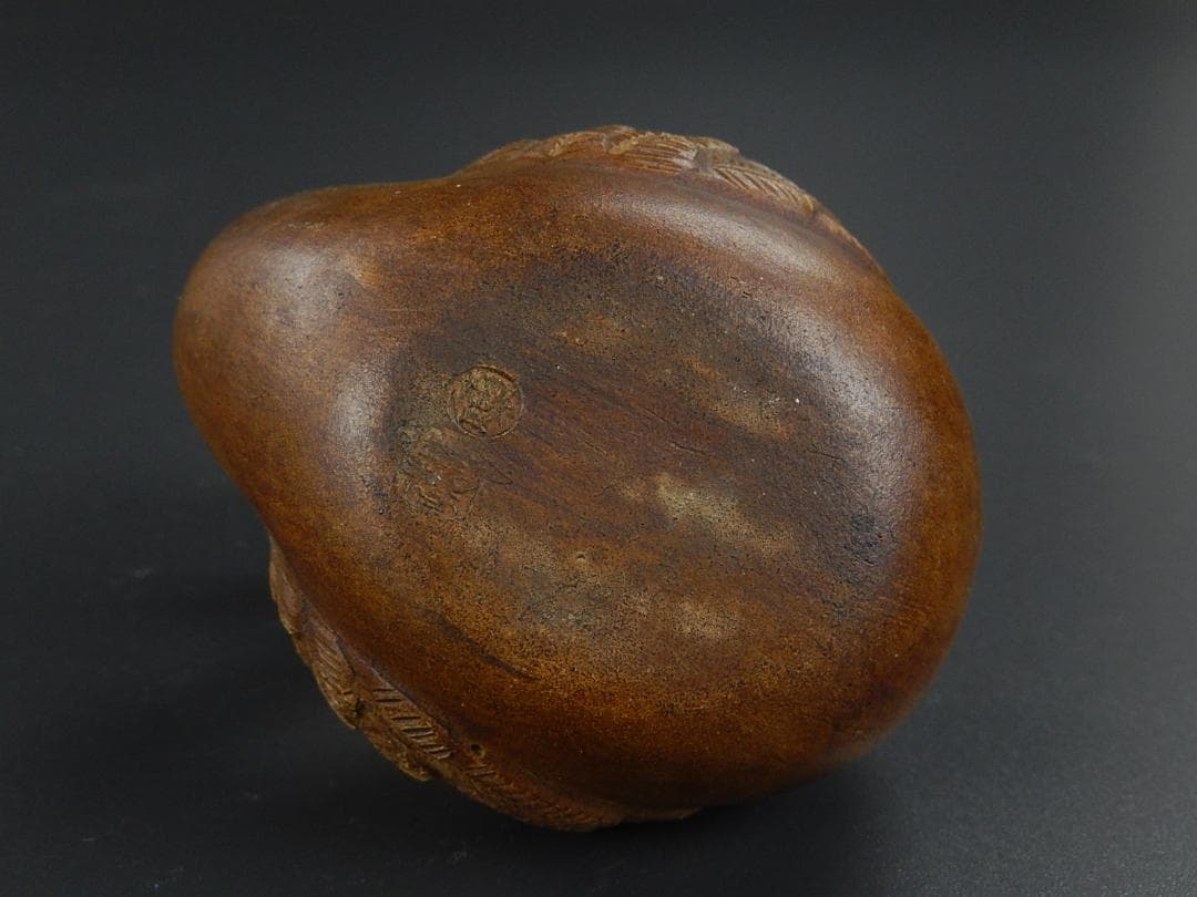 中国古玩 唐物 白泥 阿比留 置物 在印