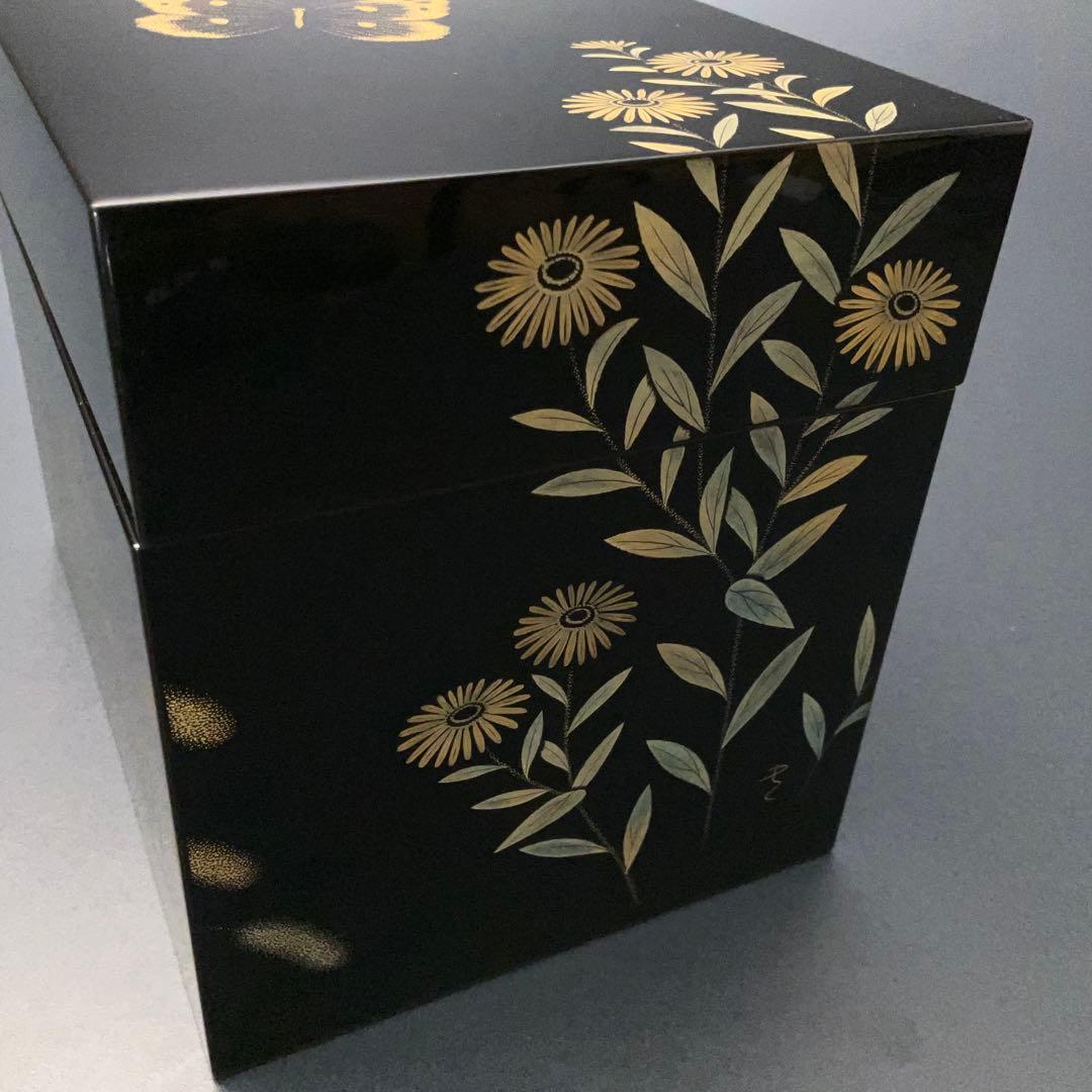 輪島塗　野々花沈金　宝石箱　共箱　三谷吾一　R1324