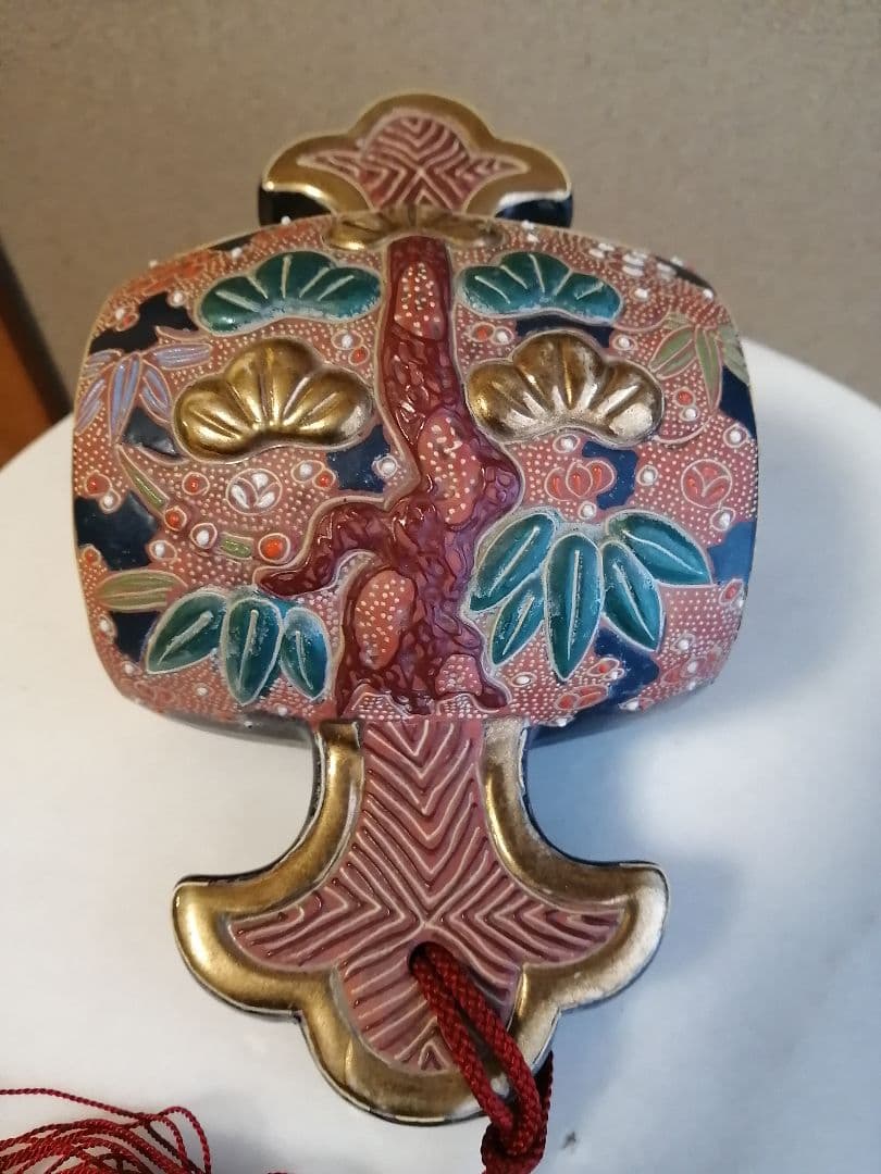 九谷 九谷焼 小槌 松竹梅 盛 七福神 開運 招福 縁起 置物