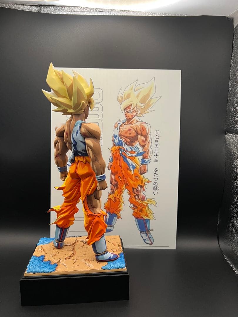 孫悟空フィギュア　ペイント済み完成品　中古　台座付き