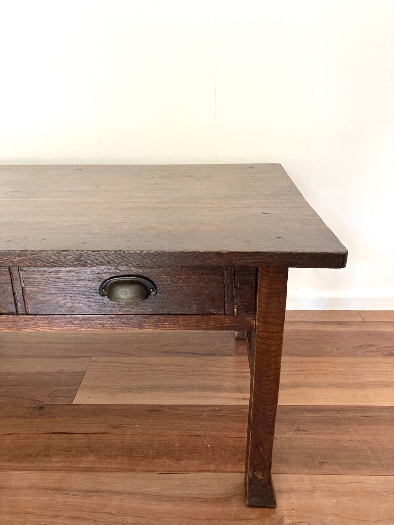 【メンテ済】アンティークの木製文机　ローテーブル　昭和レトロ　テレビ台