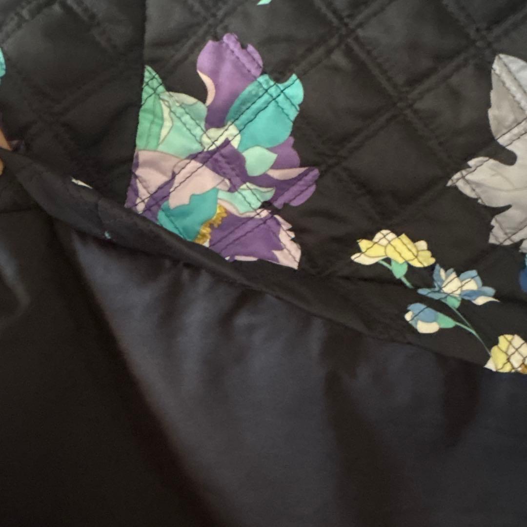 美品/レオナールスポーツ/中綿/ロングベスト/花柄/サイズ44