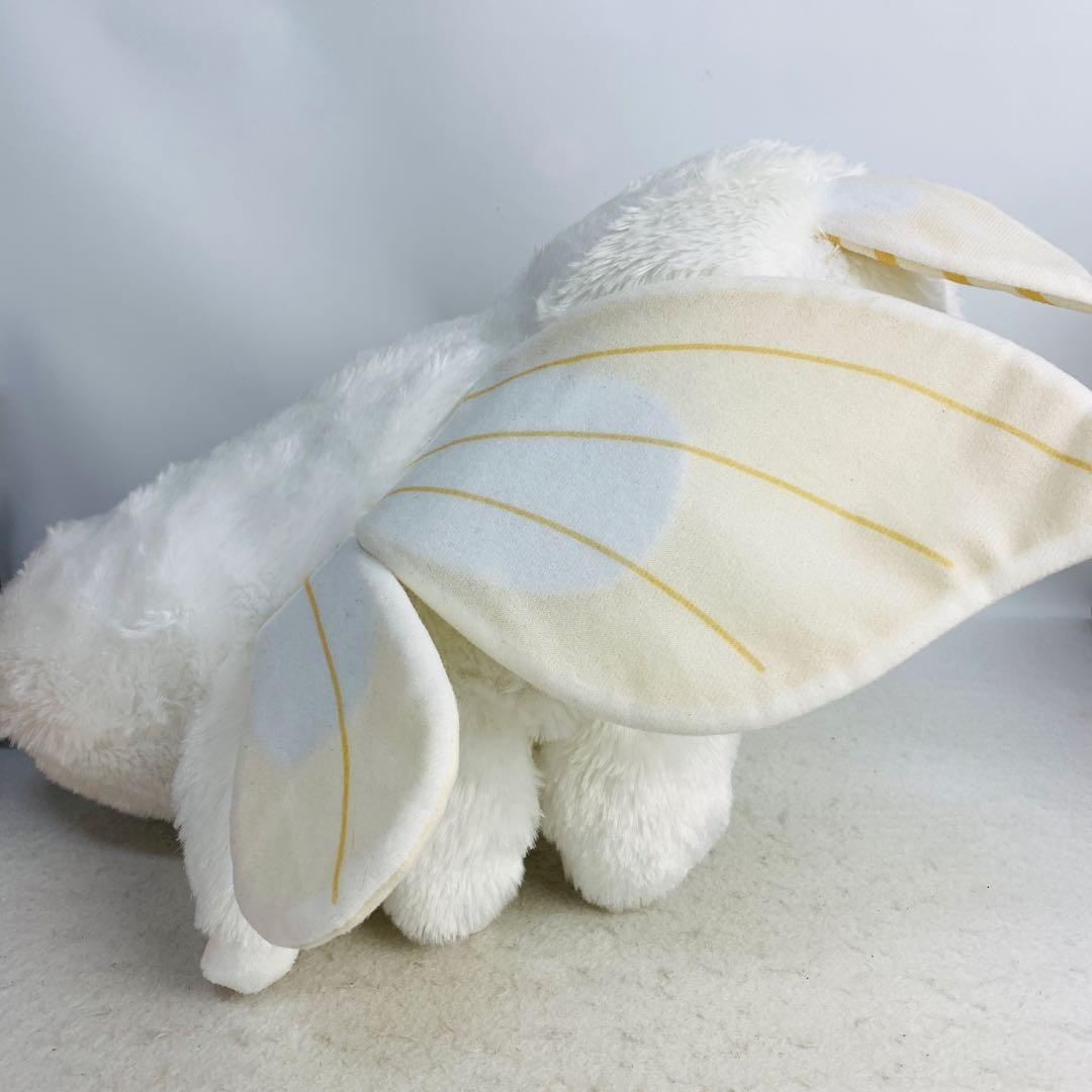 ふわふわモスちゃん　BIGぬいぐるみ　シロモ　カイコガ　白　ホワイト