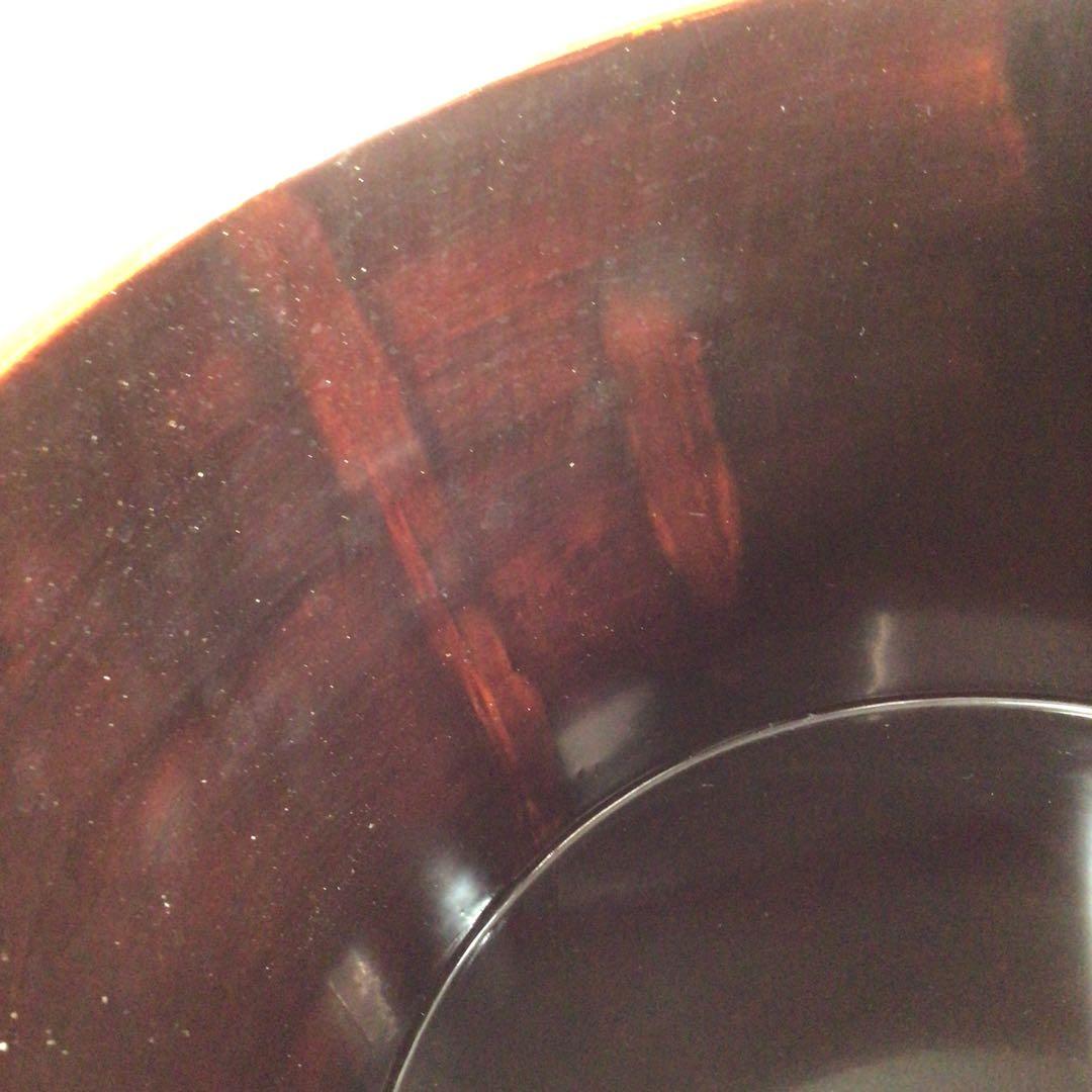 Ｍ７４８　水指　『塗師　岡本陽斎作』『朱塗』『手桶水指』　共箱　茶道具