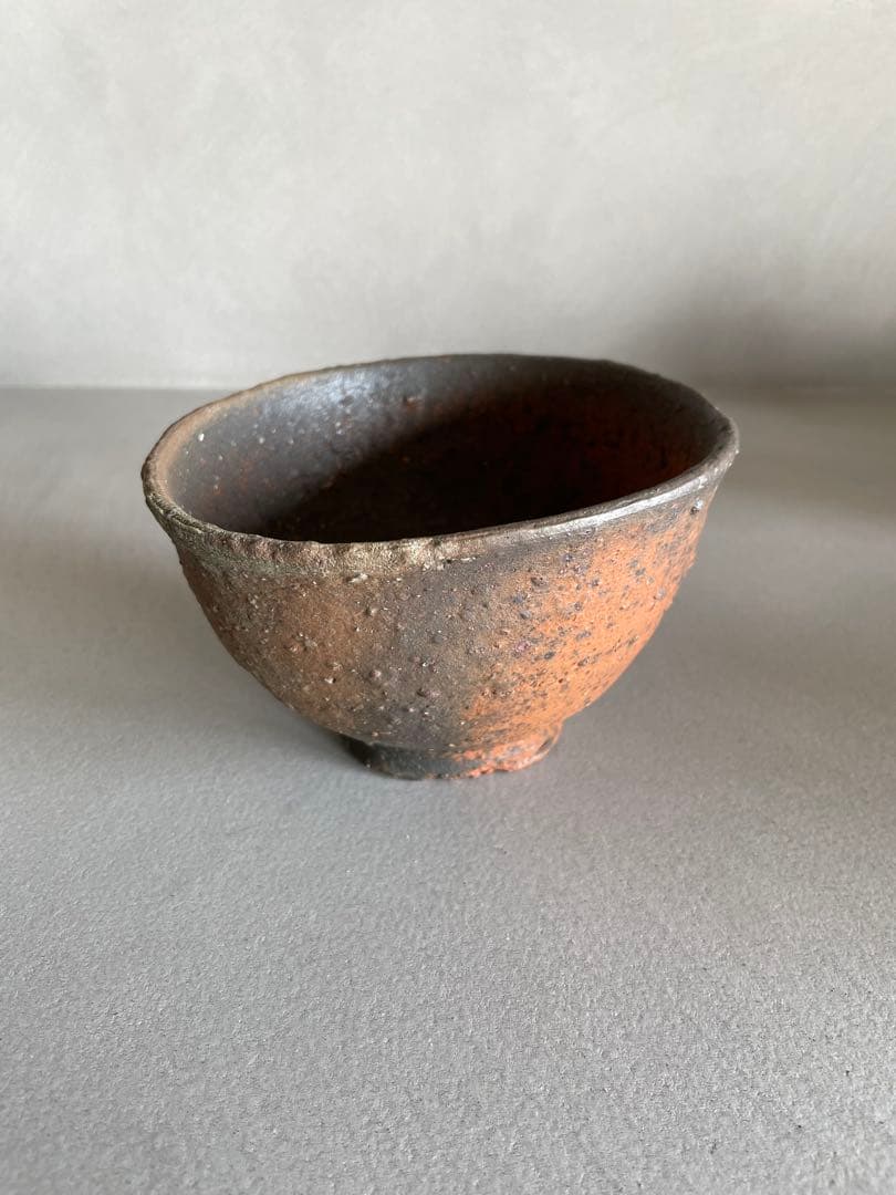 森岡成好 焼締茶碗 南蛮焼締 焼締 抹茶茶碗 旅茶碗 茶道 茶道具 茶盤 茶碗