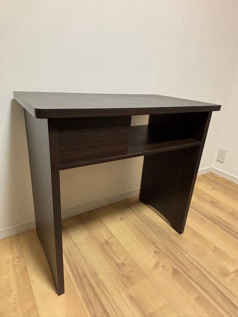 ネイルテーブル　ダークブラウン　引き出し付き