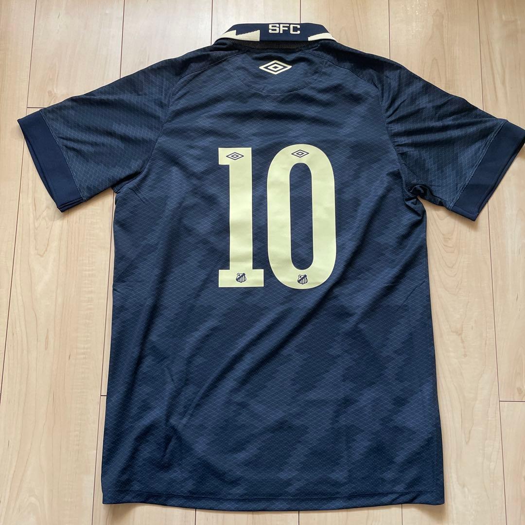 サントスFC 背番号10 半袖アウェイユニフォームM 襟付き