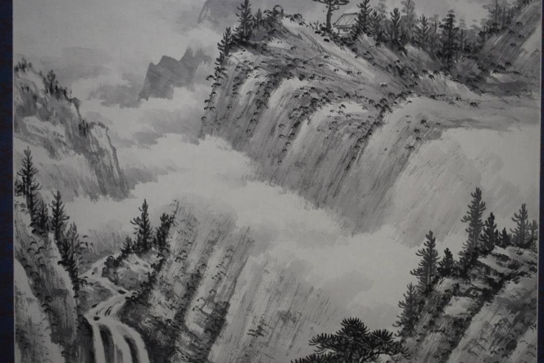 不詳/作者不詳/山水人物図/布袋屋掛軸HF-947