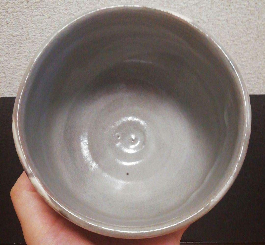 虎渓山　水月窯　　桔梗絵　美濃焼　茶碗　共箱　共布　茶道具