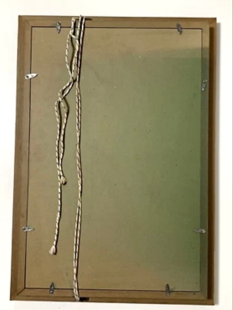 油彩画 富士山 絵画 額縁付き インテリア 壁掛け 43cm x 60cm