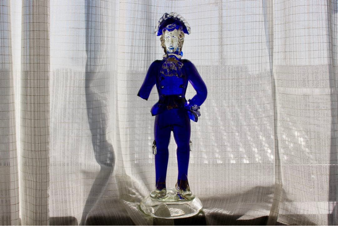 イタリア雑貨・ガラスコレクション【MURANOGLASS 金彩人形　貴公子】