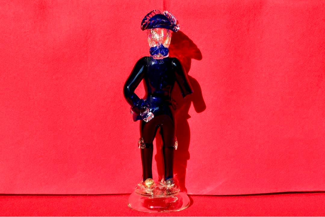 イタリア雑貨・ガラスコレクション【MURANOGLASS 金彩人形　貴公子】