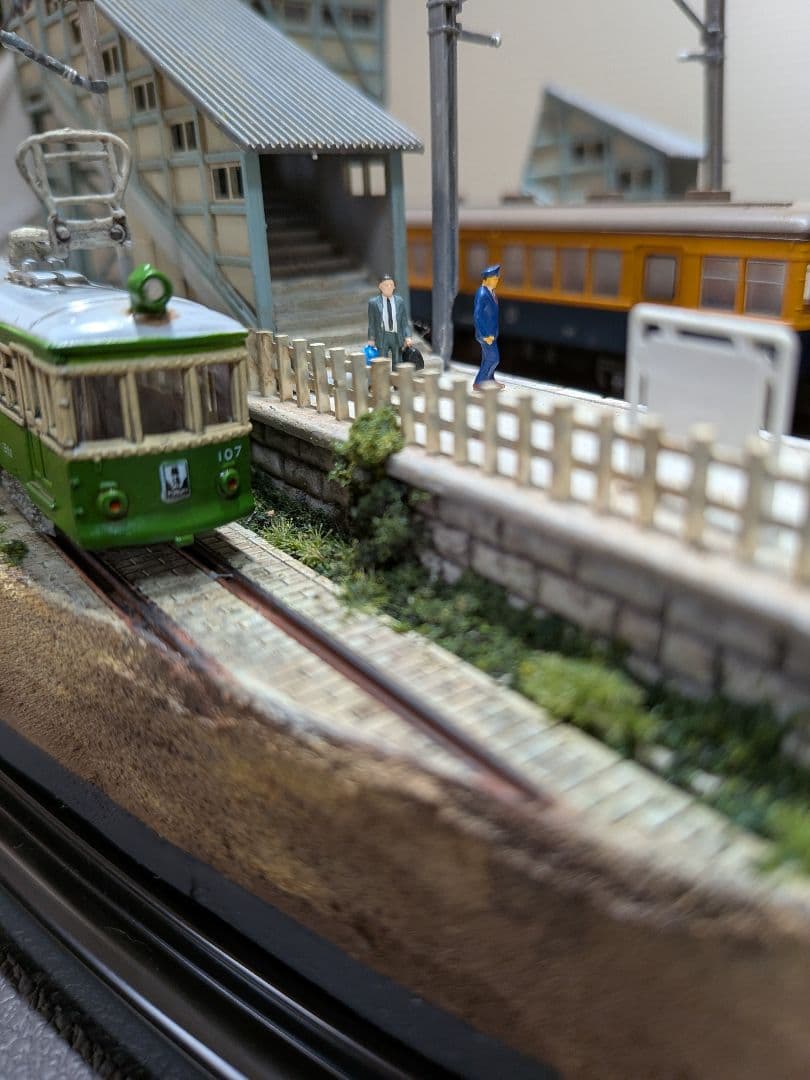 No.63鉄道Nゲージジオラマ車両、バス、車付き