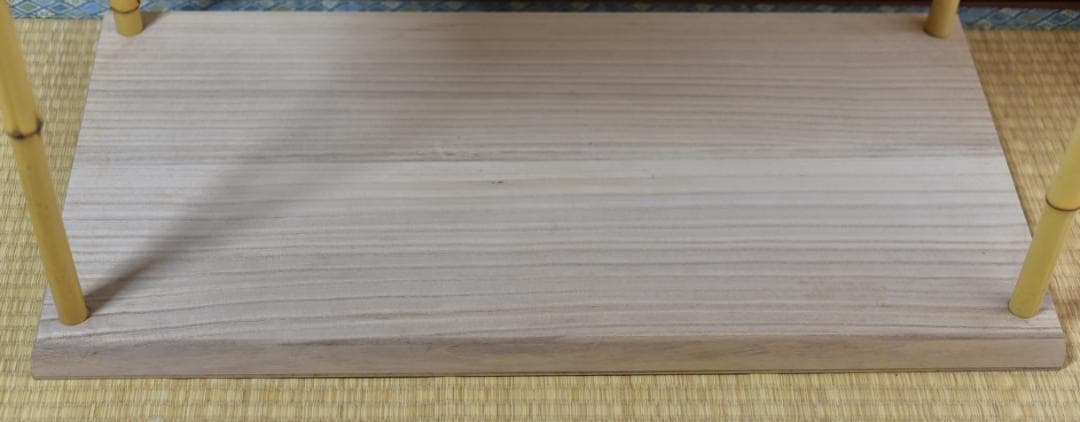 竹台子、組立式【極上品】飾り棚お茶道具／共箱