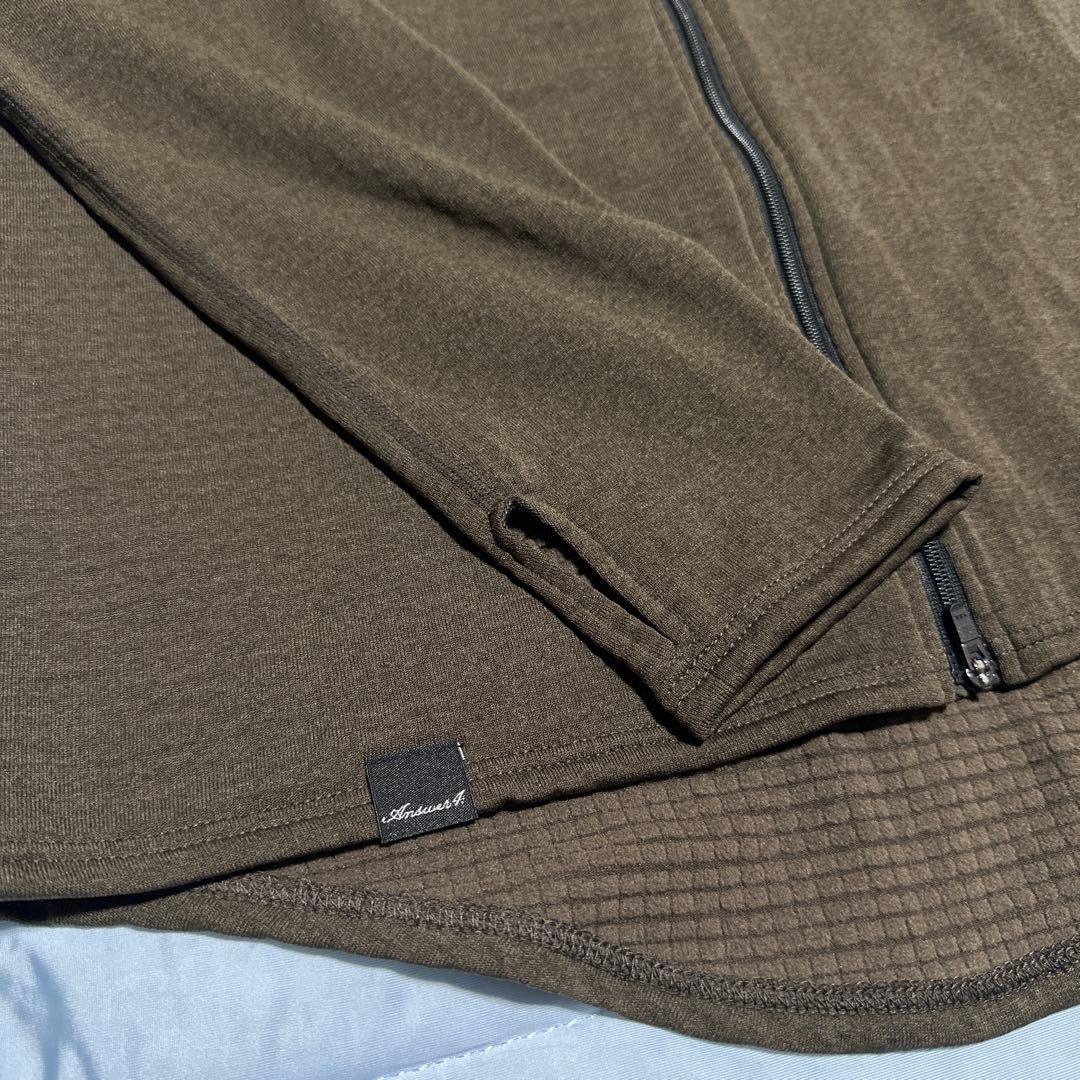 Answer4 パワーグリッド フルジップ フーディ Mサイズ　ブラウン