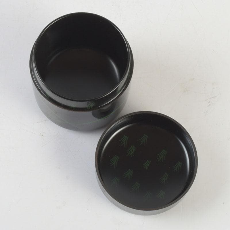 茶道具　山中塗　中村宗悦作　即中斎好写　蛍早苗蒔絵　雪吹棗　共布共箱　V9826