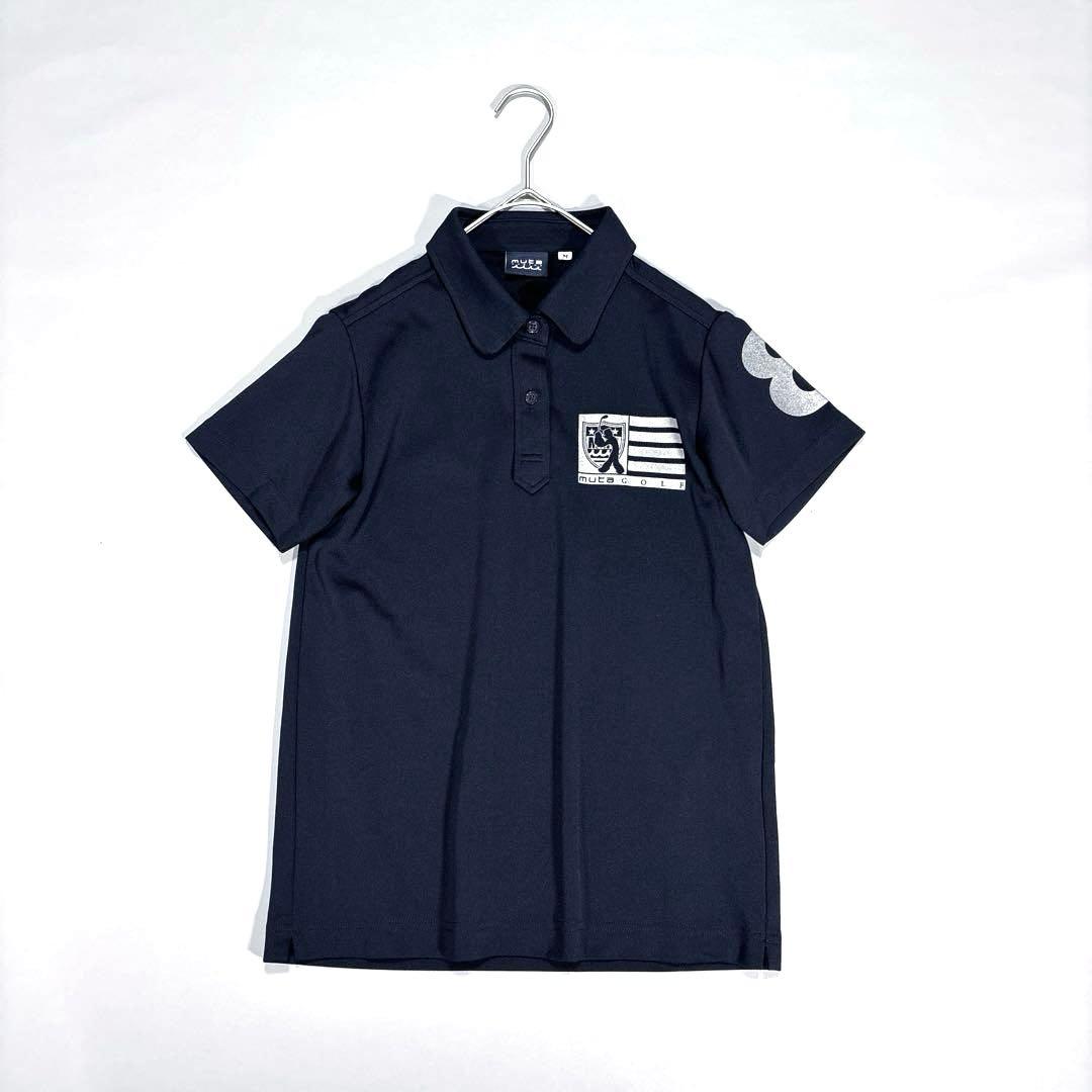 ムータマリンゴルフ　ポパイコラボ　M レディース　半袖ポロシャツ　ネイビー
