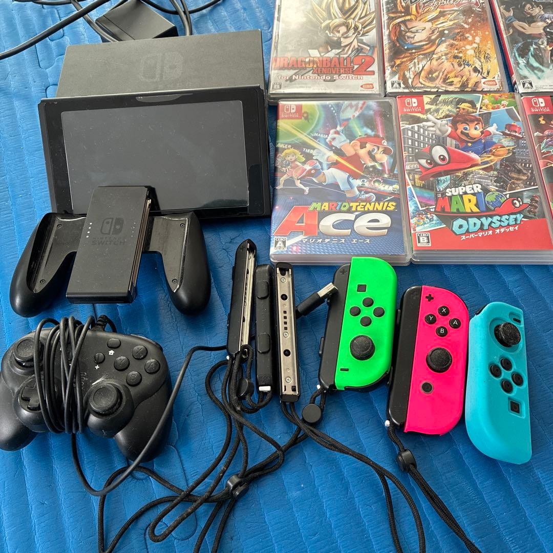 Nintendo Switch 本体 + ゲームソフト10点＋プロコンセット