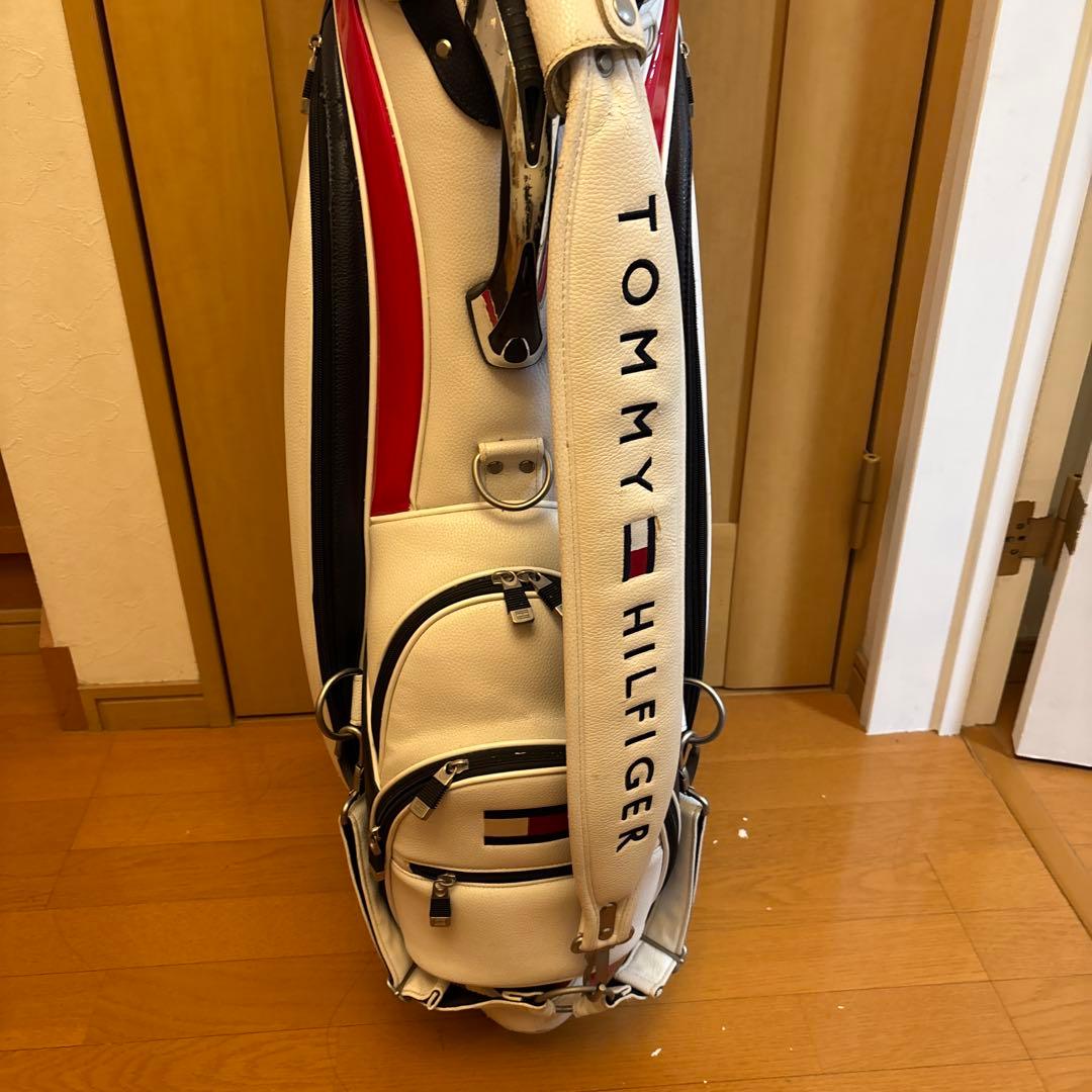   キャディバッグ ホワイト/レッド　オマケ付