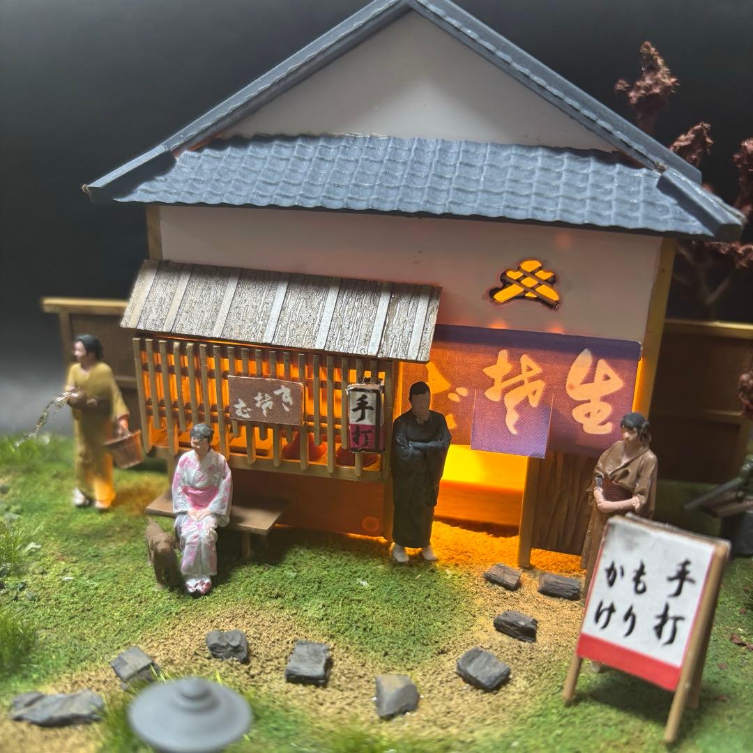 ウミさん専用マイクロエース　風物詩　そば屋　完成品　ジオラマ