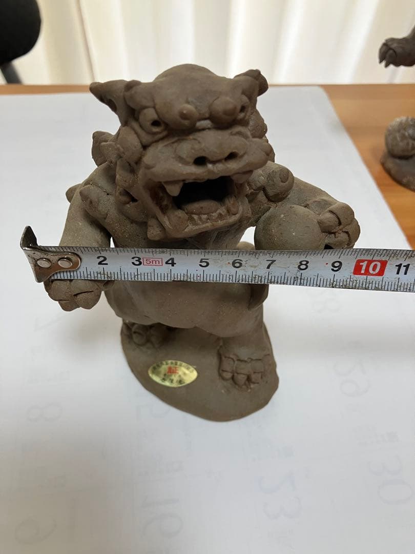 琉球　沖縄　壺屋焼　立ちシーサー二体　ヤチムン　やちむん