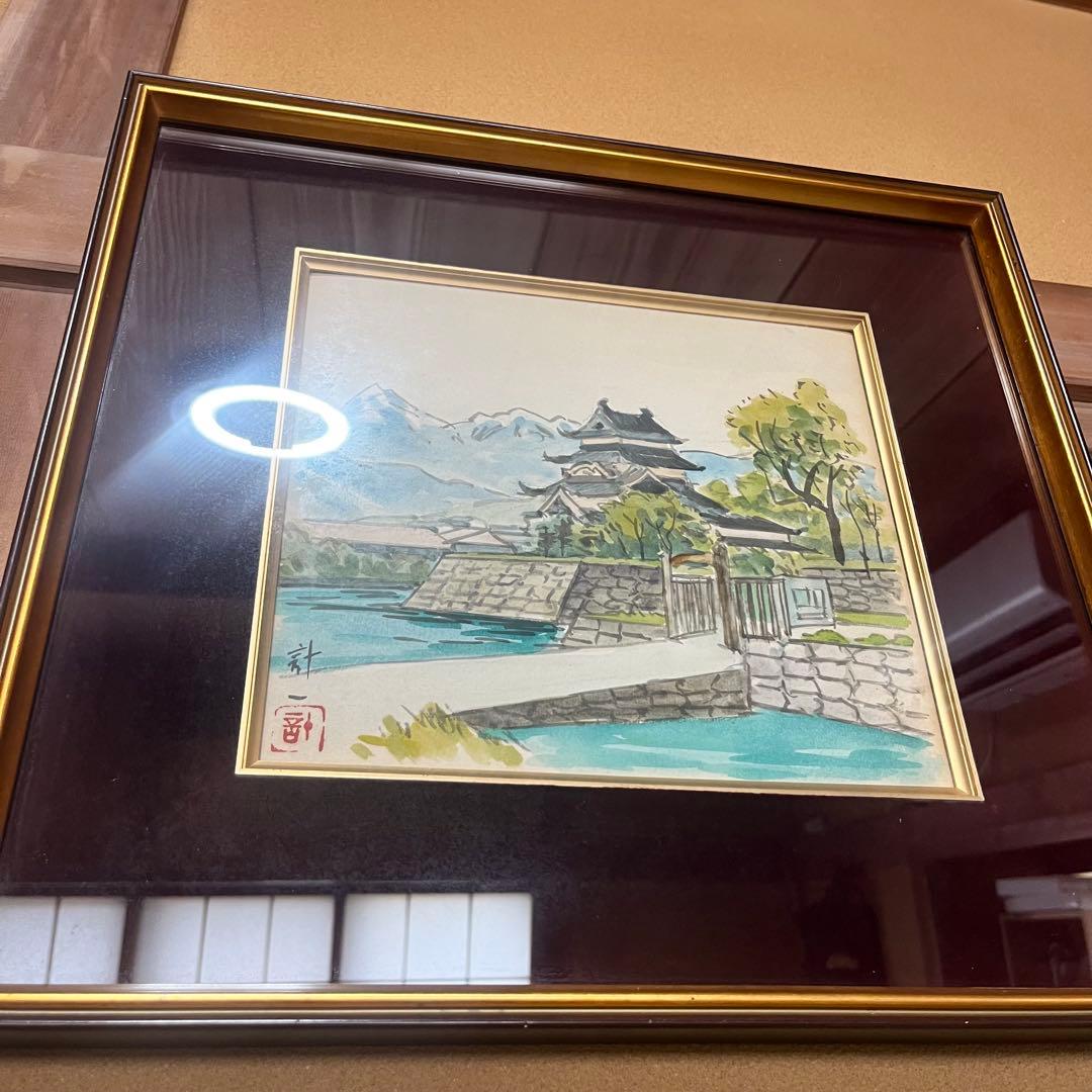 須山計一作　「松本城」　昭和47年