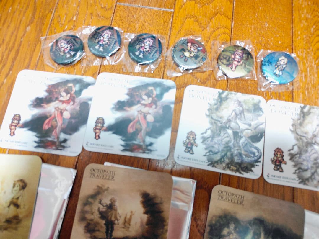オクトパストラベラー スクエニ コースター アクリルチャーム 缶バッジ ゲーム