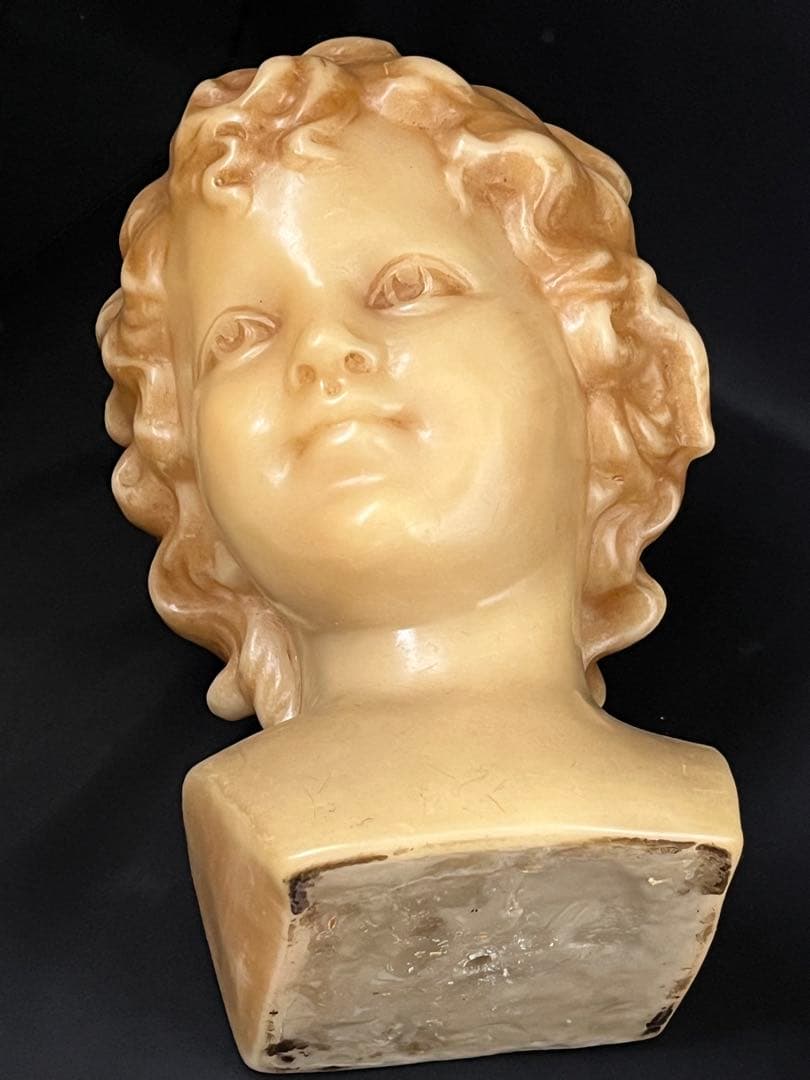 19世紀末 フランス アンティーク ワックス少年静かな佇まいの胸像