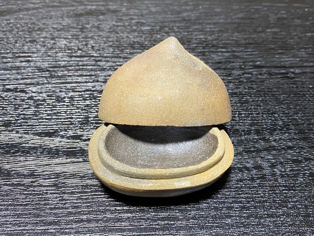 丹波　栗香合　木箱付き　茶道具　栗型　香入