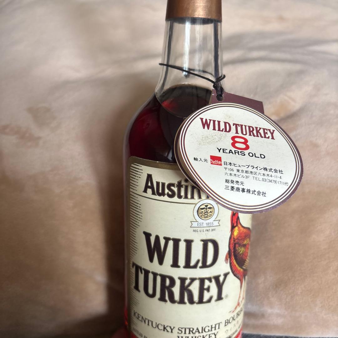 【稀少品】【未開封】ラベル付きWILD TURKEY 8年 バーボンウイスキー