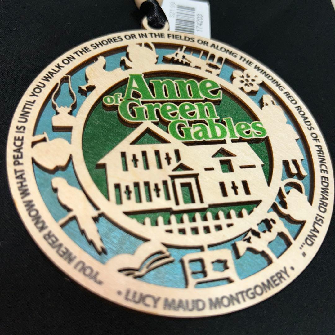 ゆらりん　グリーンゲイブルズ　木製オーナメント、木製キーホルダー　2点