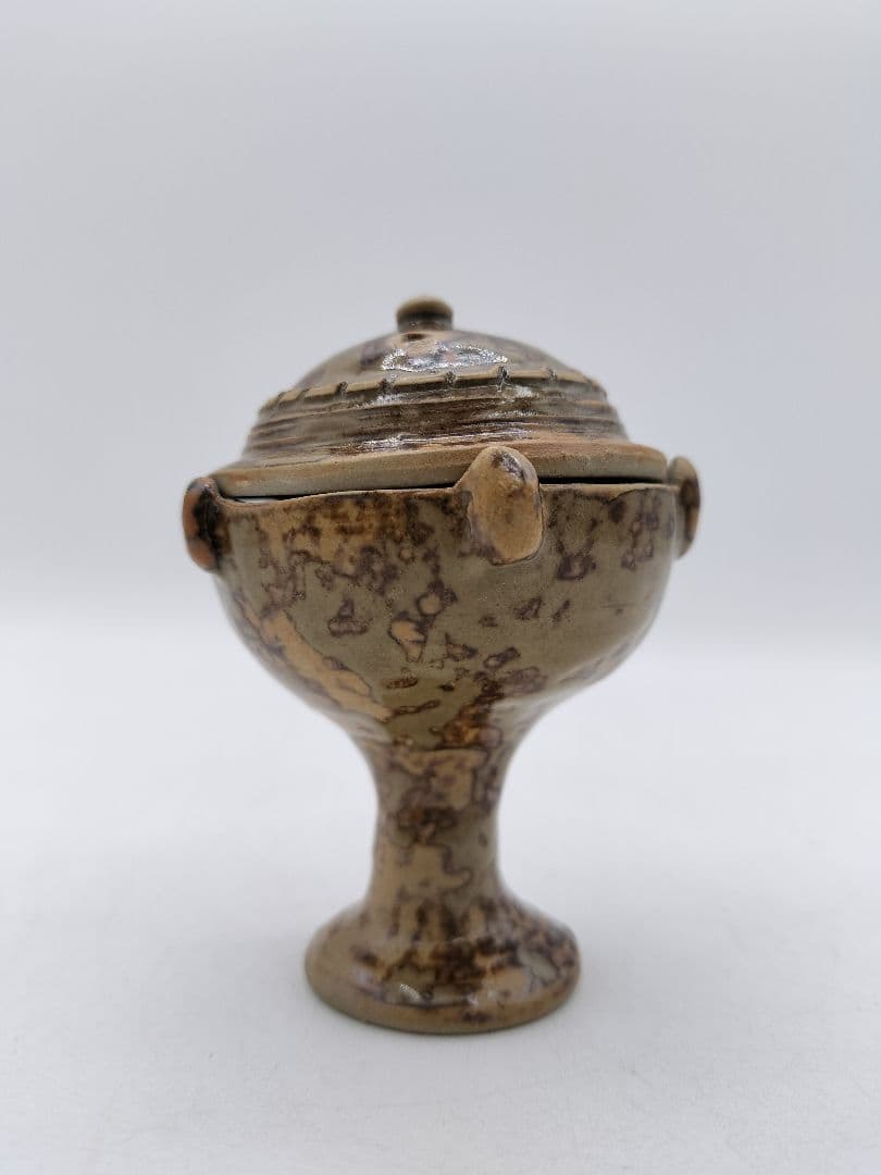 c836 蓋置 火屋香炉 遠州七窯志戸呂焼 白幡鳳悦 木箱 茶道具 古物