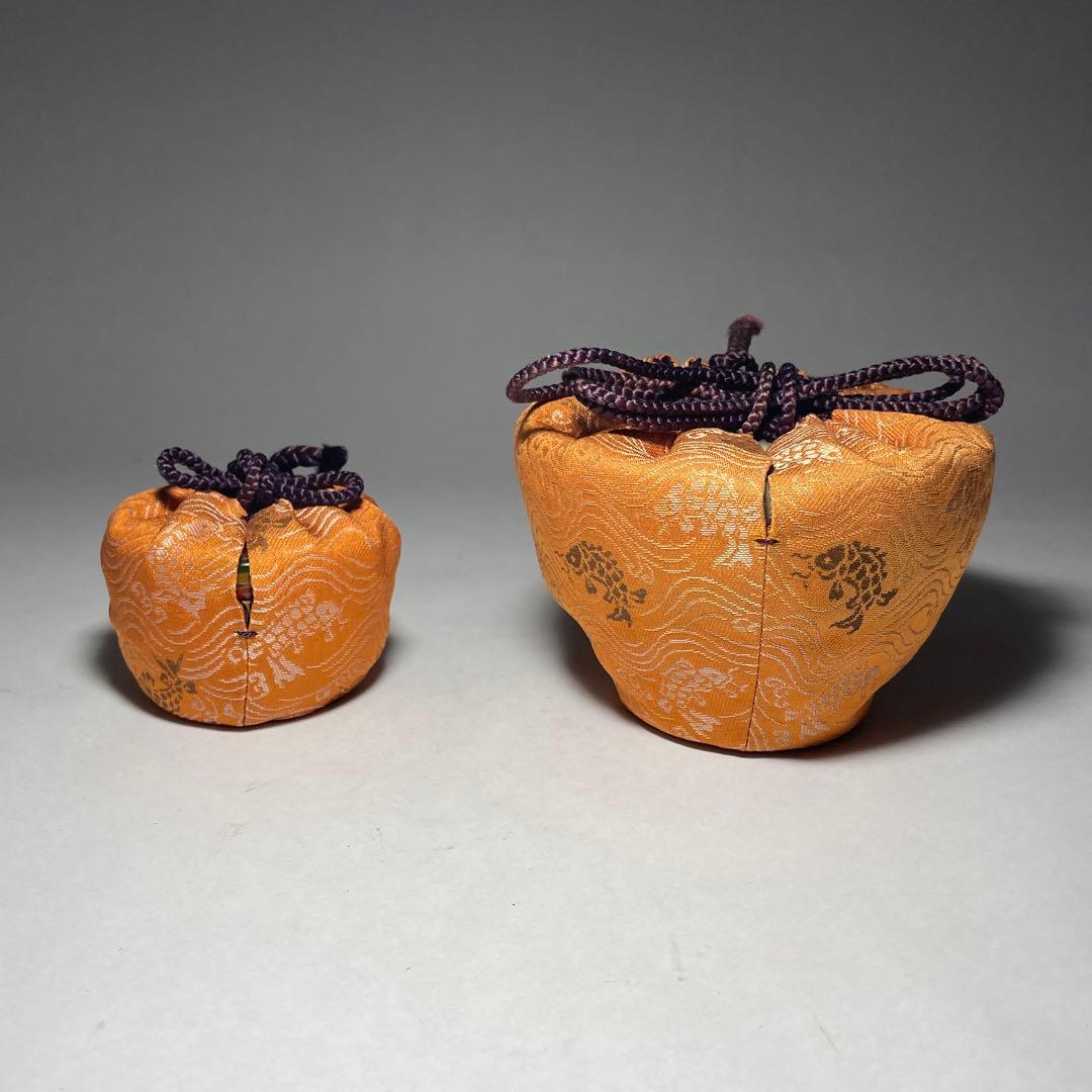 ◆茶箱セット 塗り箱 揃い仕覆 京焼茶器 独楽彫茶筅筒・棗・香合 茶道具◆