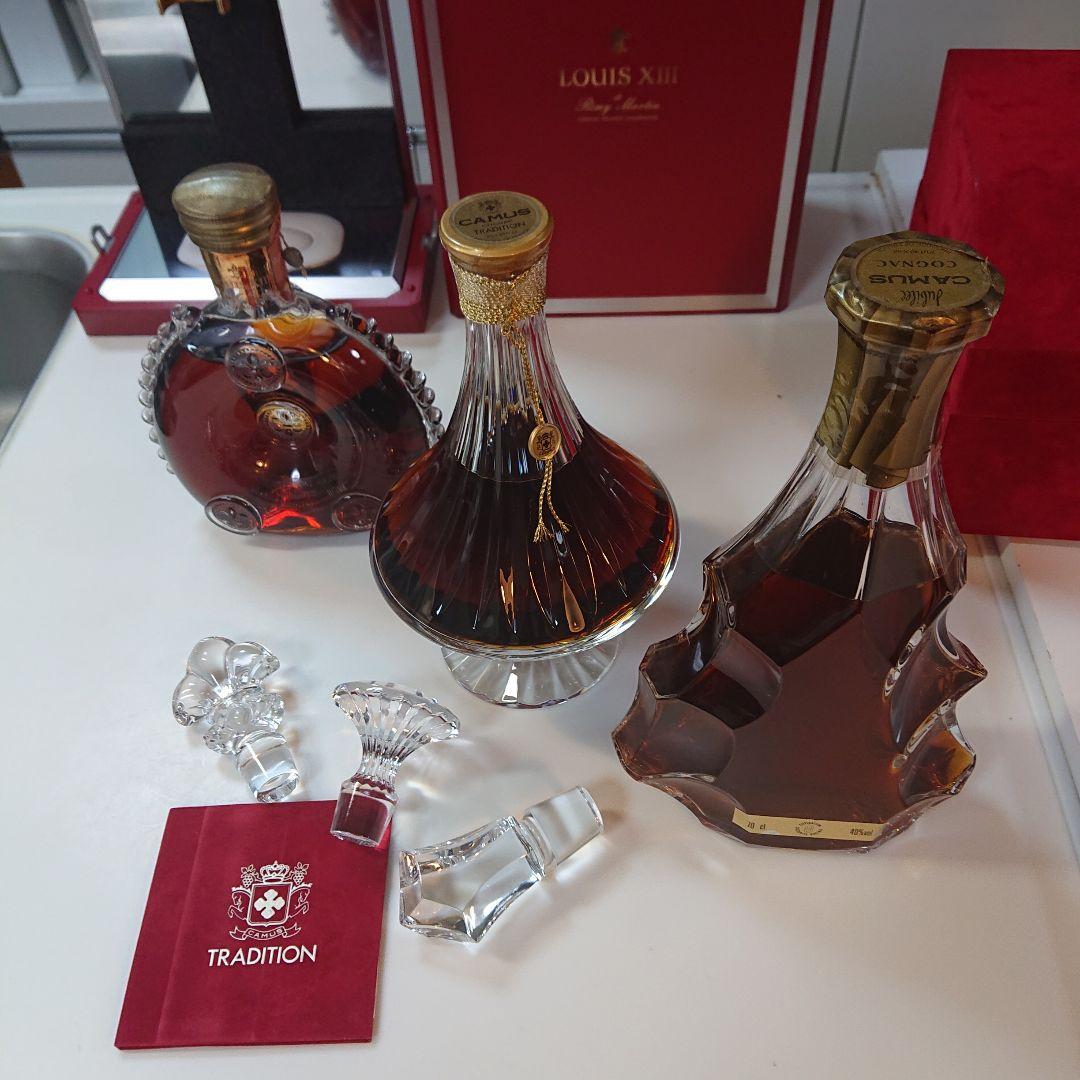 ルイ１３世鏡面張り、カミュ　トラディション　カミュジュビリー３本セット