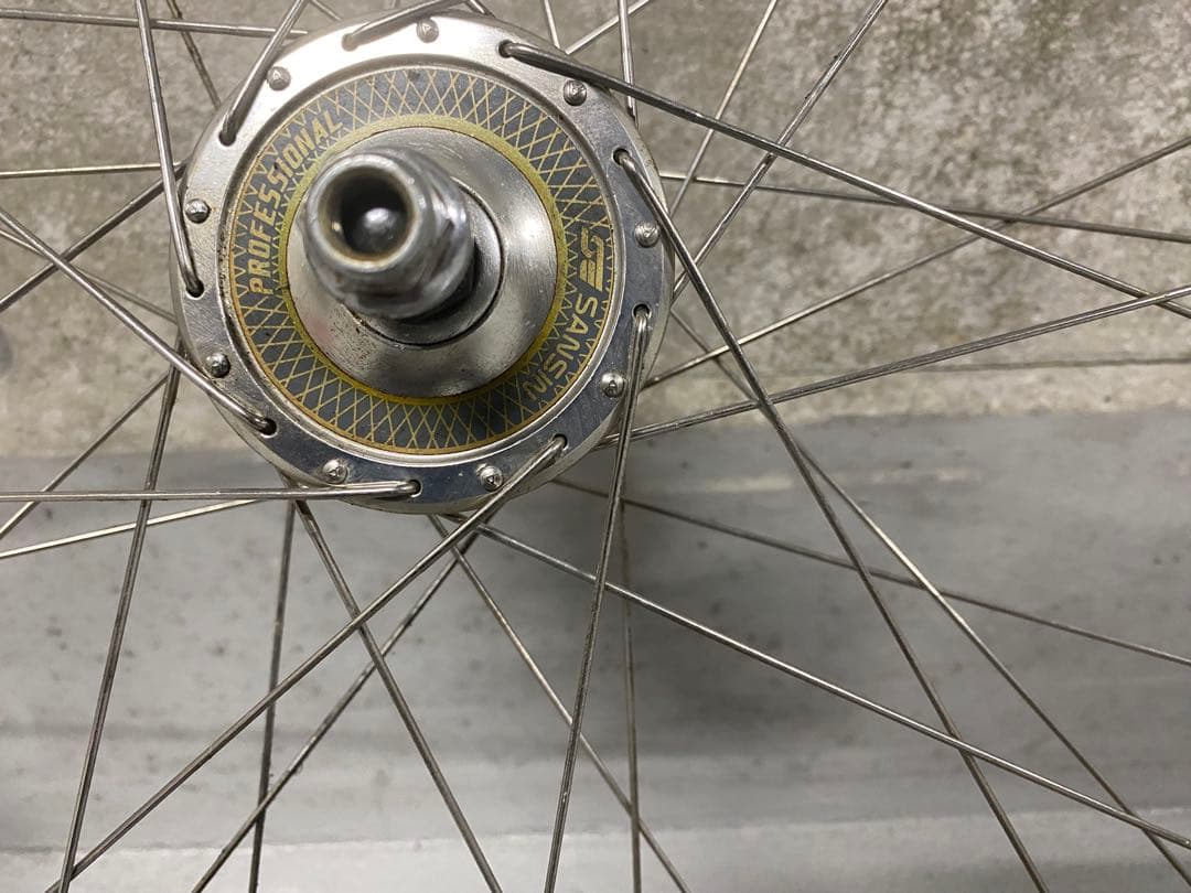 期間限定セール　ピスト NJS刻印 ホイール前後 サンシン ハブ アラヤ