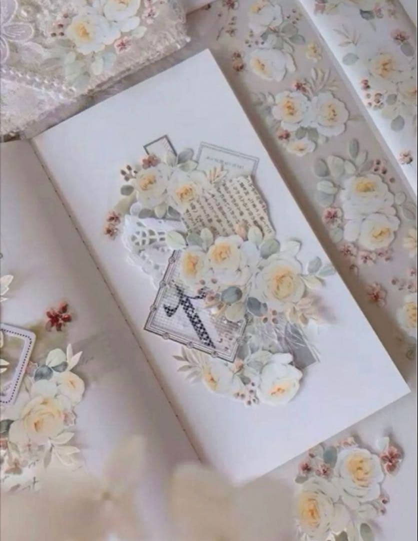 PET 5.5cm×5m 春未归 海外マスキングテープ　海外マステ　花