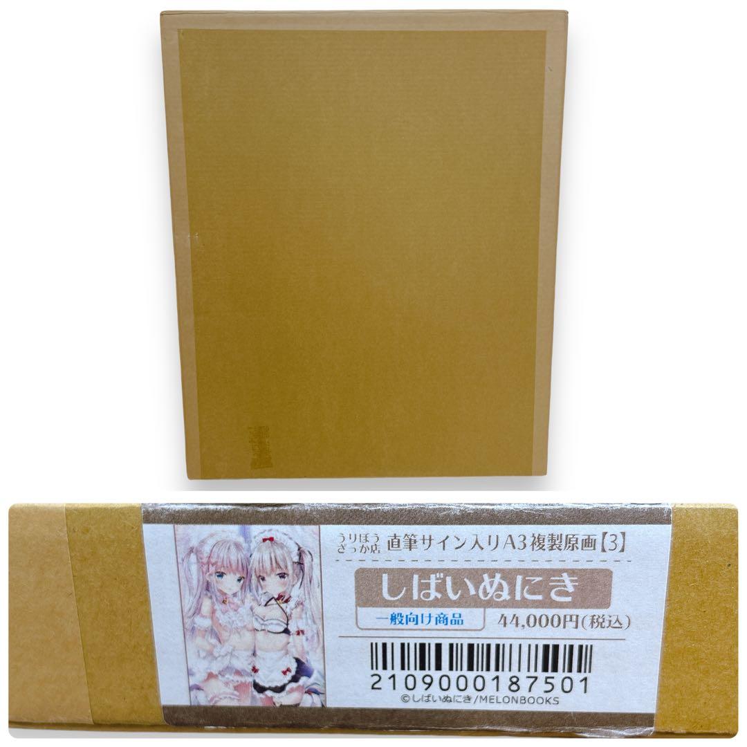 3点限定 直筆サイン入り しばいぬにき A3 複製原画 メロンブックス