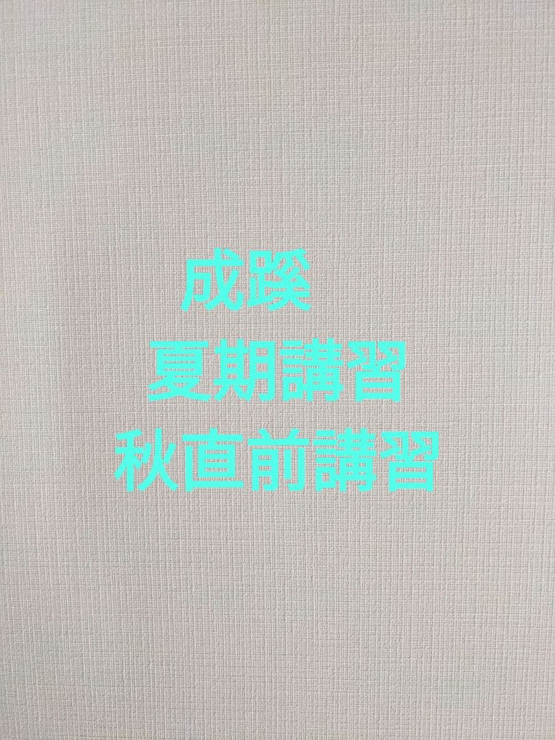 ①小学校受験　成蹊小学校　夏期講習、秋直前講習　宿題