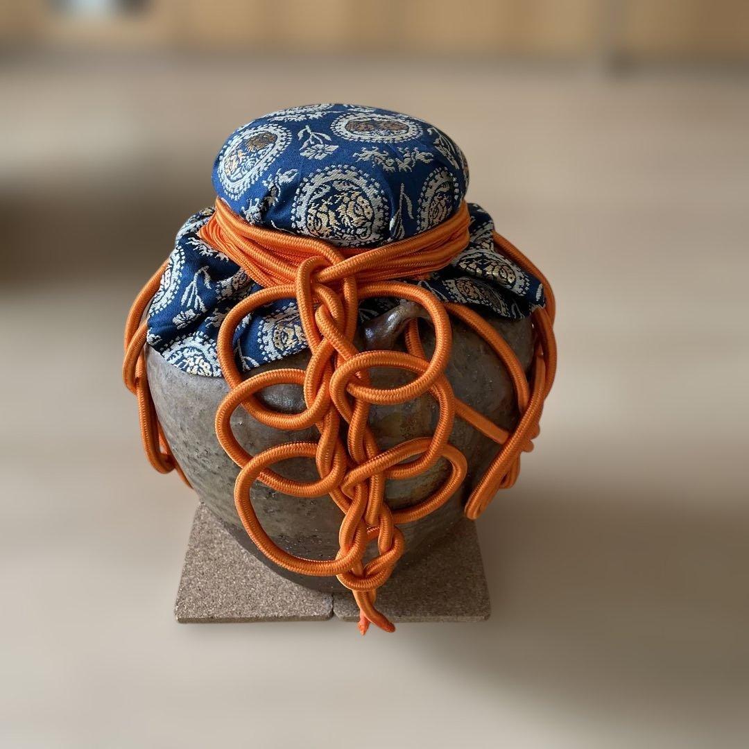 茶道　飾り壺　呂宗写し　鳴滝窯　城岳造