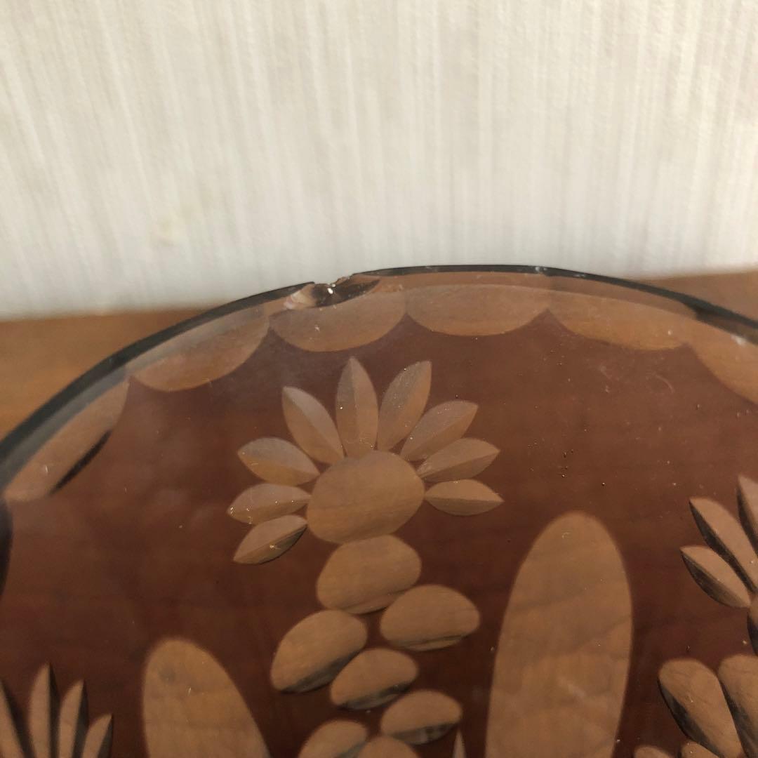 昭和レトロ　被せガラスコップセット